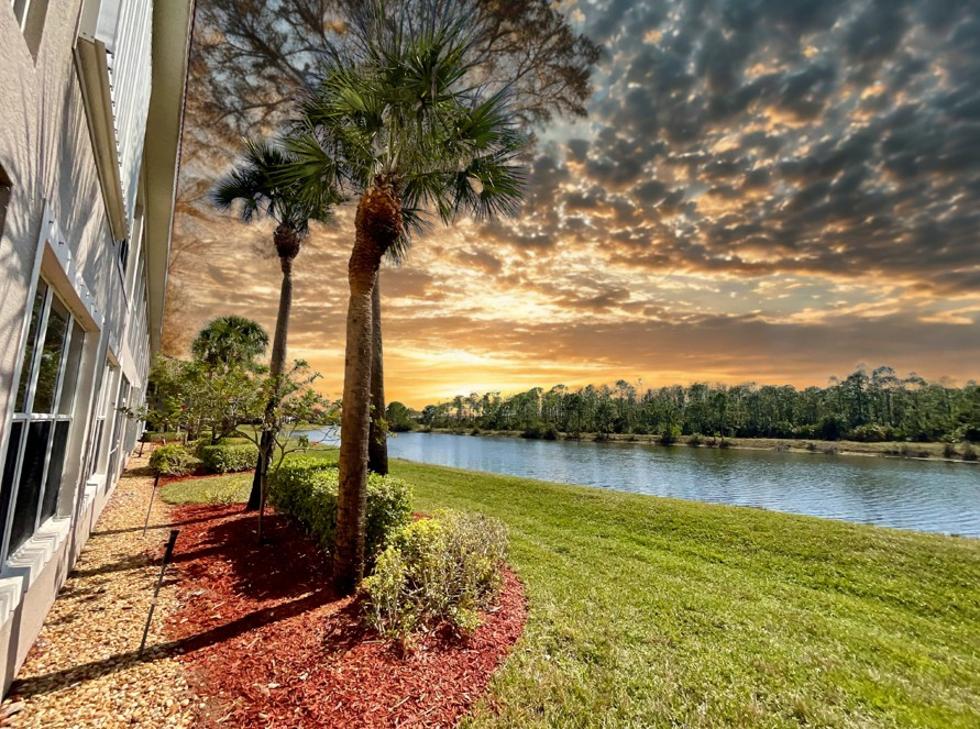 View from 11004 Mill Creek Way, Unit 1902 in Colonial Country Club in Fort Myers, Florida.