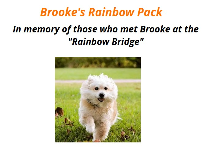 Brooke’s Legacy Animal Rescue Naples FL: A Story of Second Chances in Southwest Florida 4 Brookes Rainbow Pack Image